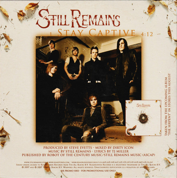 Still Remains : Stay Captive (CD, Single, Promo)
