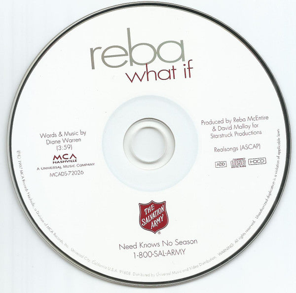 Reba McEntire : What If (HDCD, Single)