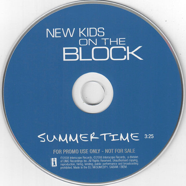 New Kids On The Block : Summertime (CD, Single, Promo)