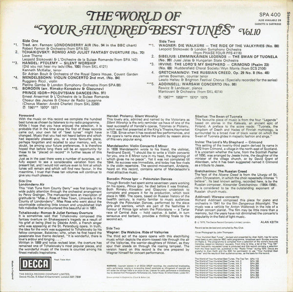 Various : The World Of Your Hundred Best Tunes Vol. 10 (LP, Comp)