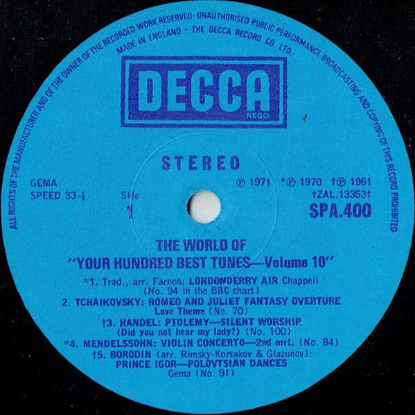 Various : The World Of Your Hundred Best Tunes Vol. 10 (LP, Comp)