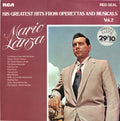 Mario Lanza : His Greatest Hits From Operettas And Musicals Vol. 2 (LP, Comp)