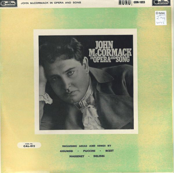 John McCormack (2) : In Opera And Song (LP, Comp, Mono)