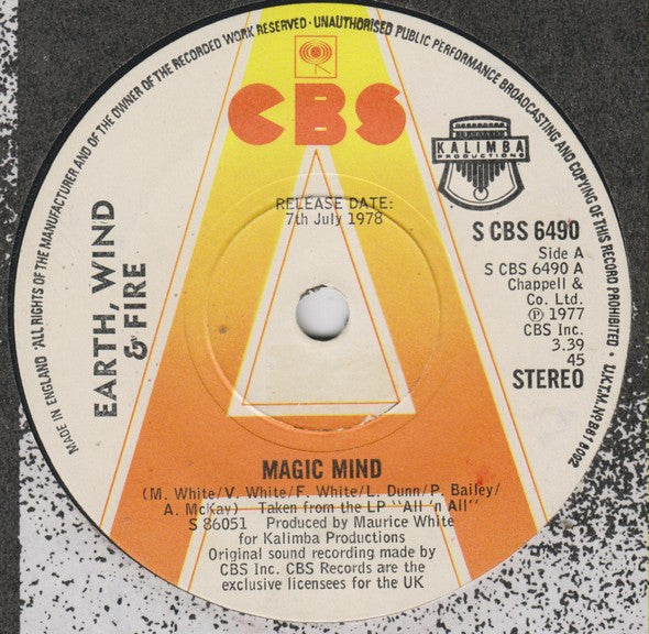 Earth, Wind & Fire : Magic Mind (7", Single, Promo)