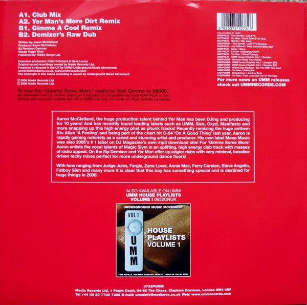 Aaron McClelland Ft. Magic Slym : Gimme Some More (12")