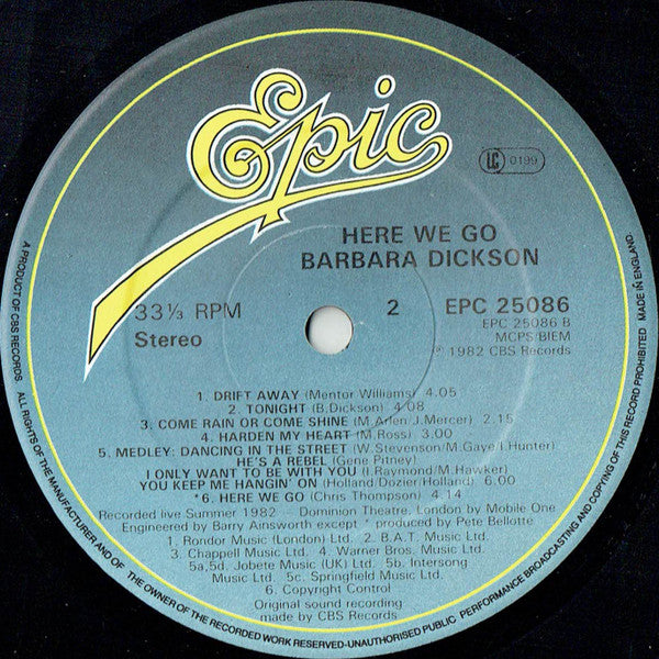 Barbara Dickson : Here We Go... (LP)