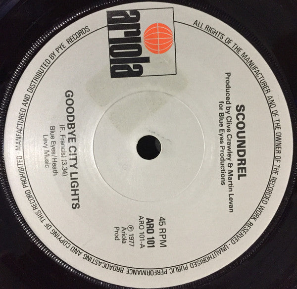 Scoundrel (2) : Goodbye City Lights (7")