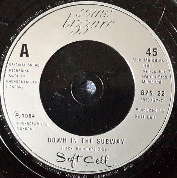 Soft Cell : Down In The Subway (7", Sil)