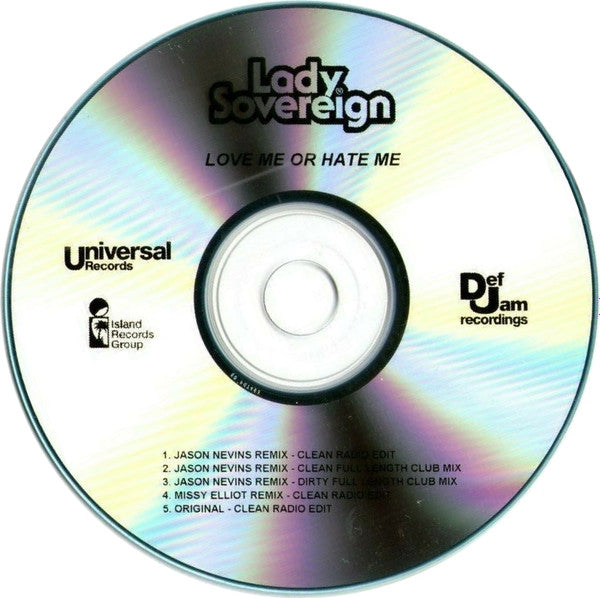 Lady Sovereign : Love Me Or Hate Me (CDr, Single, Promo)
