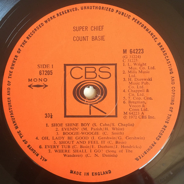 Count Basie : Super Chief (2xLP, Comp, Mono)
