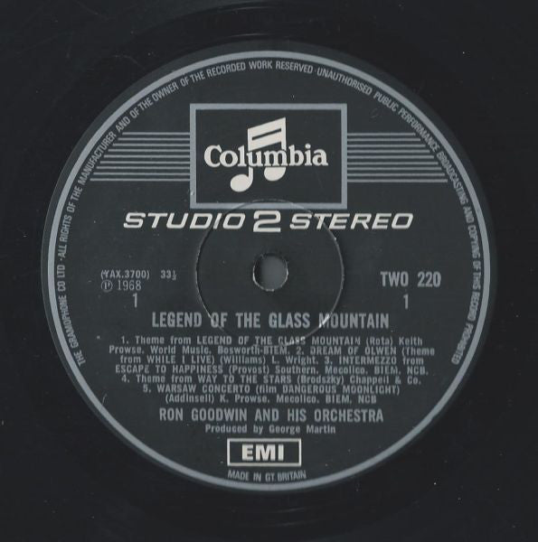 Ron Goodwin And His Orchestra : Legend Of The Glass Mountain (LP, RE)