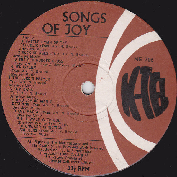 The Nigel Brooks Singers : 20 Songs Of Joy (LP)