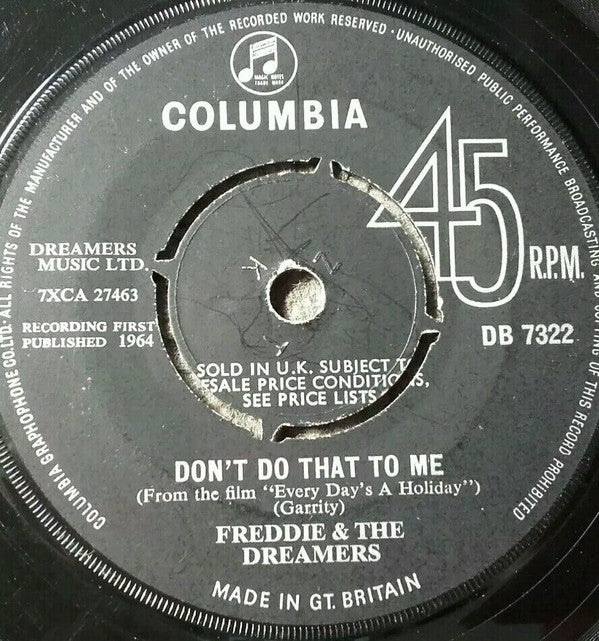 Freddie & The Dreamers : Just For You (7", Single)