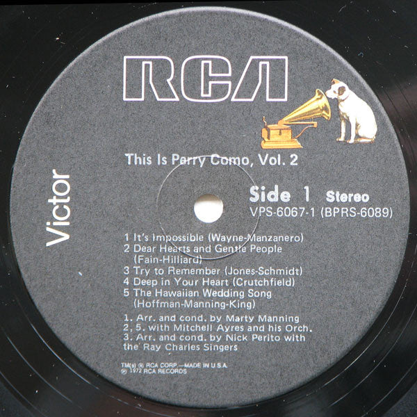 Perry Como With The Ray Charles Singers With The Anita Kerr Singers : This Is Perry Como Vol. 2 (2xLP, Comp, RM)