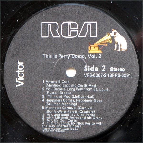 Perry Como With The Ray Charles Singers With The Anita Kerr Singers : This Is Perry Como Vol. 2 (2xLP, Comp, RM)