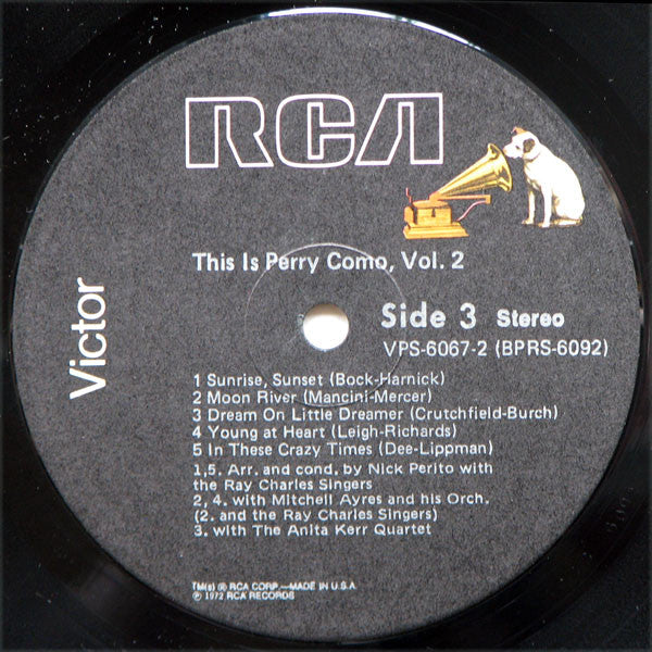 Perry Como With The Ray Charles Singers With The Anita Kerr Singers : This Is Perry Como Vol. 2 (2xLP, Comp, RM)