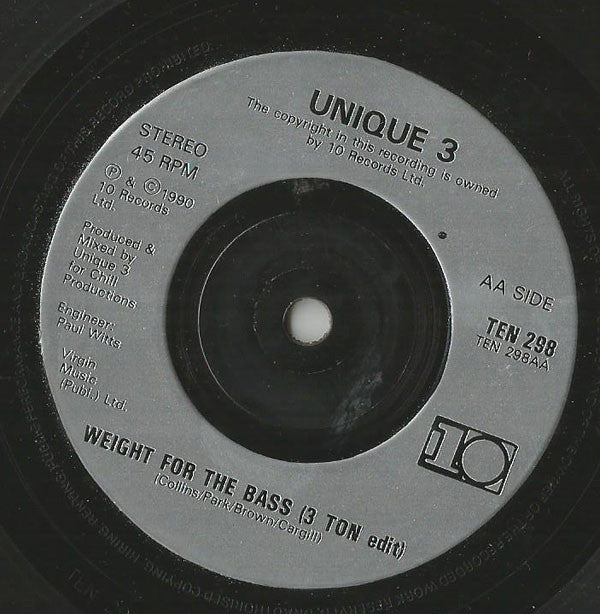 Unique 3 : Musical Melody / Weight For The Bass (7", Single)