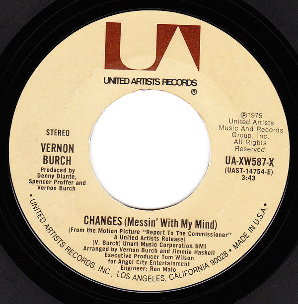 Vernon Burch : Changes (Messin' With My Mind) (7", Single)