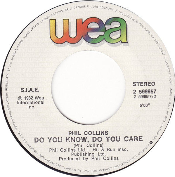Phil Collins : Thru' These Walls (7")