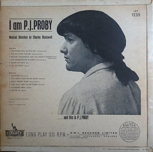 P.J. Proby : I Am P.J. Proby (LP, Album, Mono)
