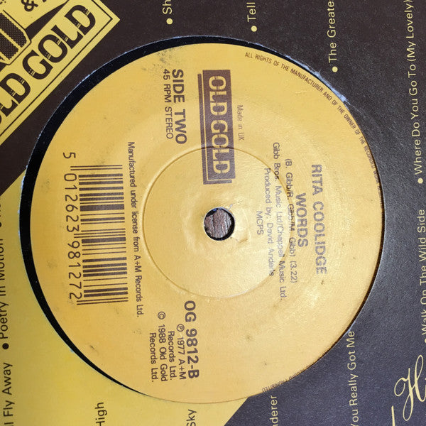 Rita Coolidge : We're All Alone (7", Single, RE)