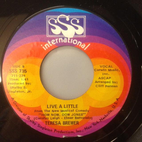 Teresa Brewer : Step To The Rear / Live A Little (7")