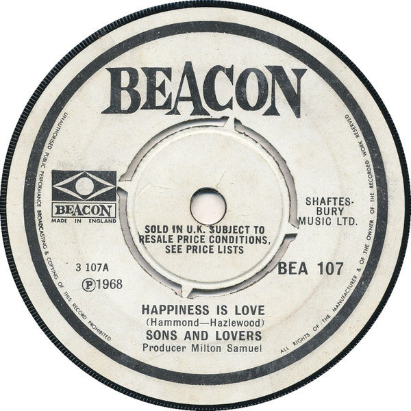 Sons And Lovers : Happiness Is Love (7")