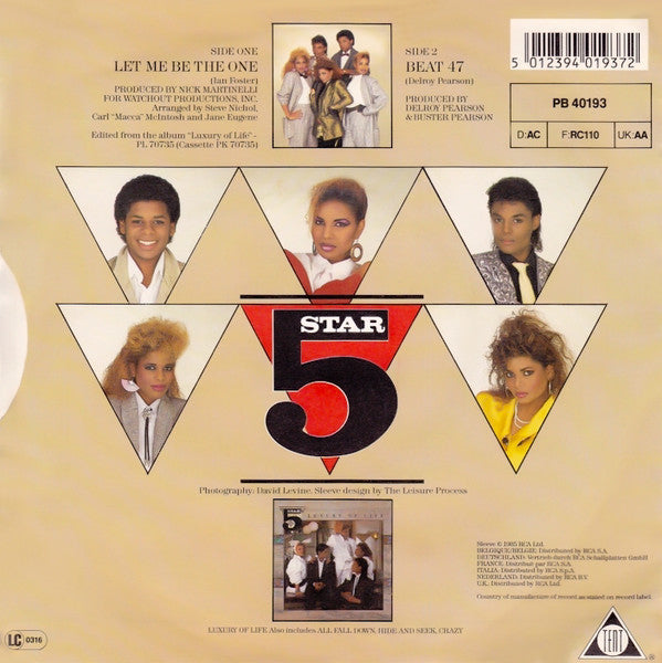Five Star : Let Me Be The One (7", Single)