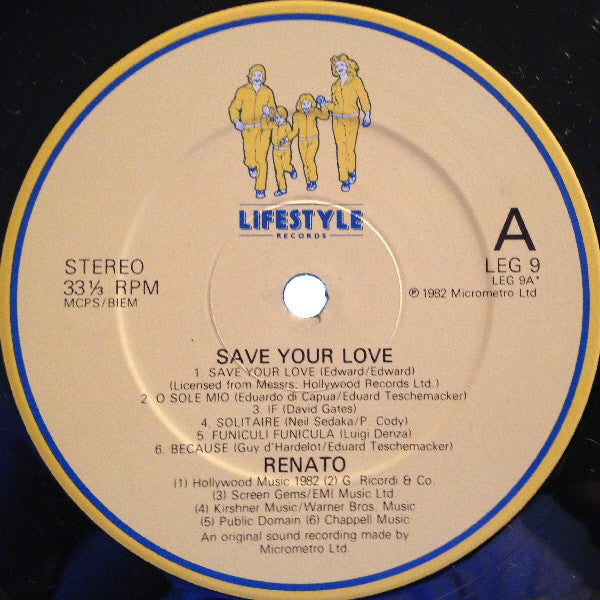 Renato Pagliari : Save Your Love (LP, Album)