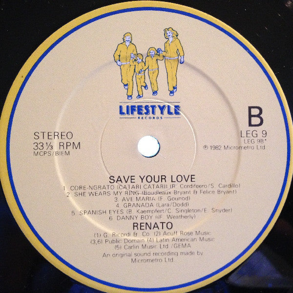 Renato Pagliari : Save Your Love (LP, Album)