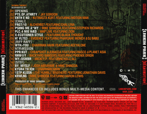 Linkin Park : Reanimation (CD, Album, Enh, Jew)