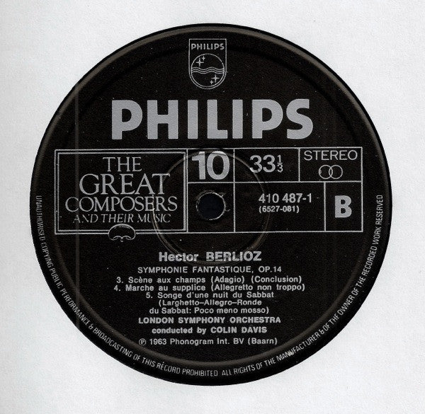 Hector Berlioz, London Symphony Orchestra Conducted By Sir Colin Davis : Symphonie Fantastique Opus 14 (LP, RE)