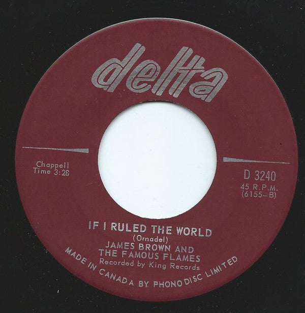 James Brown & The Famous Flames : I Got The Feelin'   (7", Single)