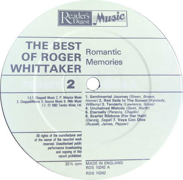 Roger Whittaker : The Best Of (Box, Comp + 4xLP, Comp)