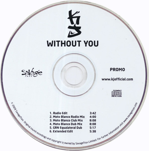 Kevin Jon : Without You (CD, Single, Promo)
