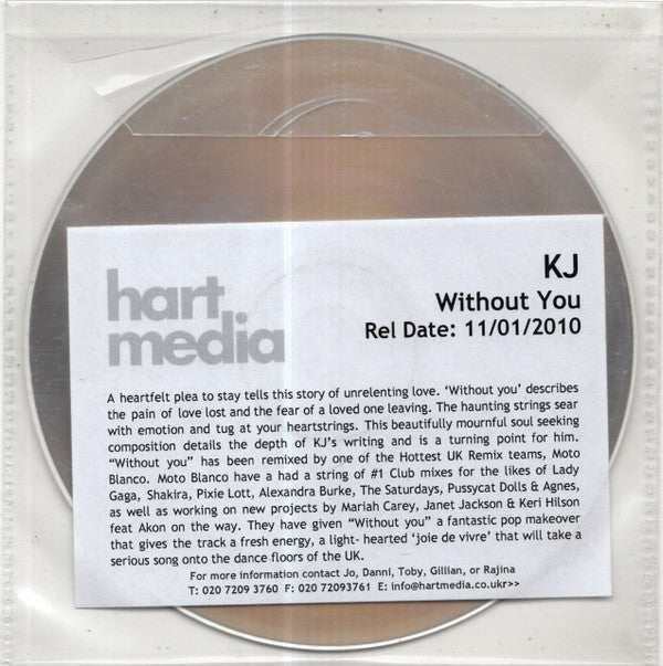 Kevin Jon : Without You (CD, Single, Promo)