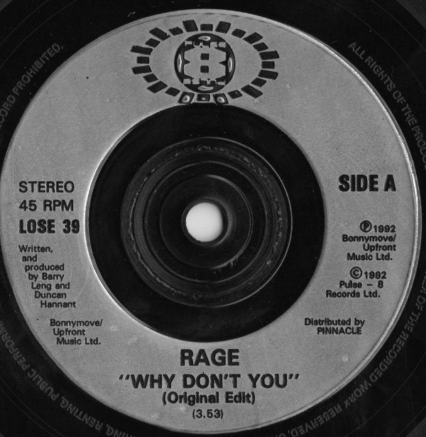 Rage : Why Don't You (7", Single)