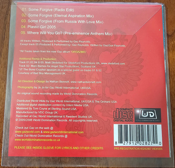 Gaz Reynolds : Some Forgive (CD, Single)