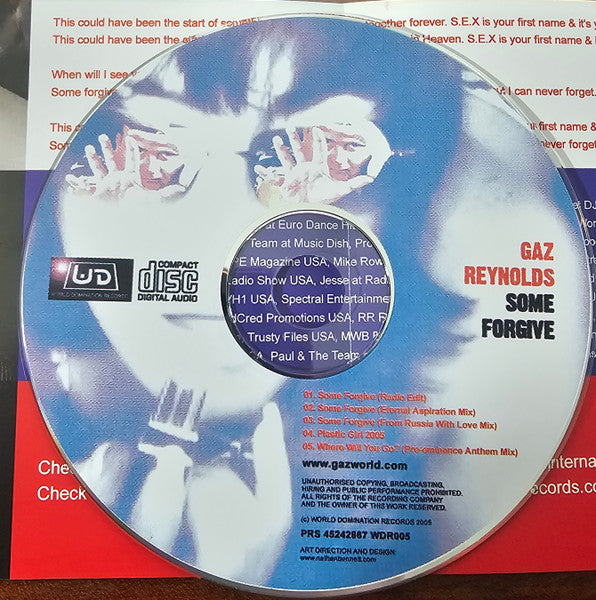 Gaz Reynolds : Some Forgive (CD, Single)
