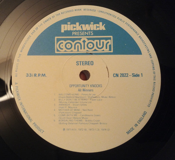 Various : Opportunity Knocks All Winners (LP, Comp, RE, Whi)