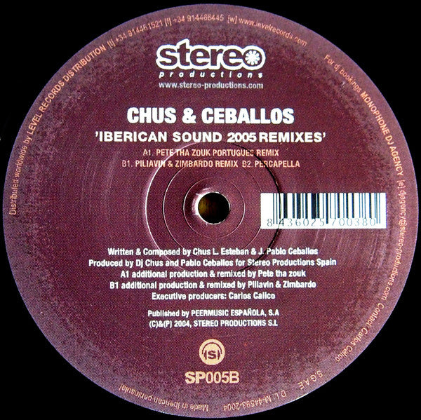 Chus & Ceballos : Iberican Sound (2005 Remixes) (12")