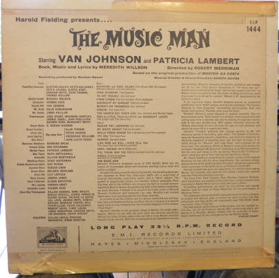 Meredith Willson, "The Music Man" Original London Cast : The Music Man (LP, Album, Mono)