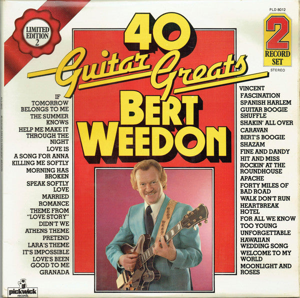 Bert Weedon : 40 Guitar Greats (2xLP, Album, Comp, Ltd)