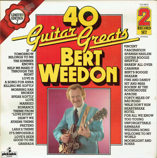 Bert Weedon : 40 Guitar Greats (2xLP, Album, Comp, Ltd)