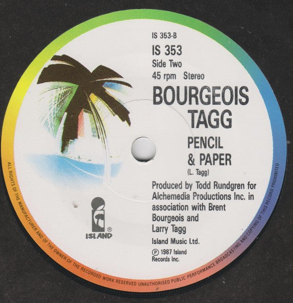 Bourgeois Tagg : I Don't Mind At All (7", Single, Pap)
