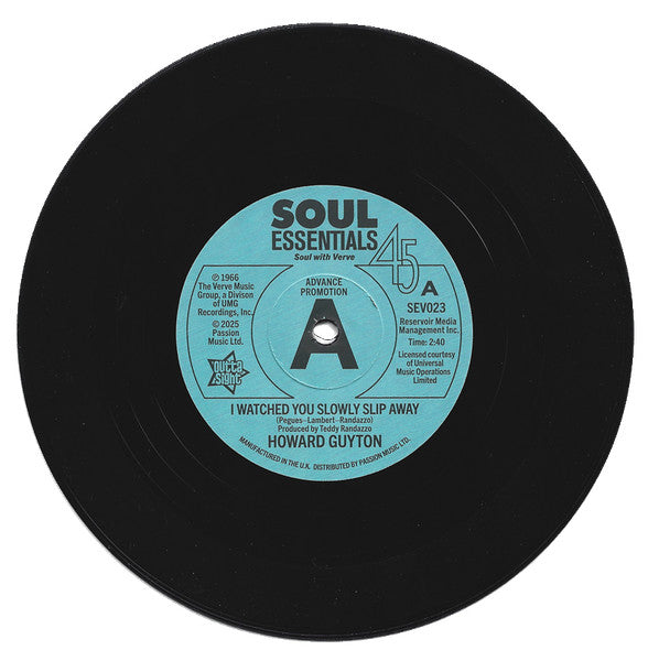 Howard Guyton, The High Keys : I Watched You Slowly Slip Away / Living A Lie (7", Single)