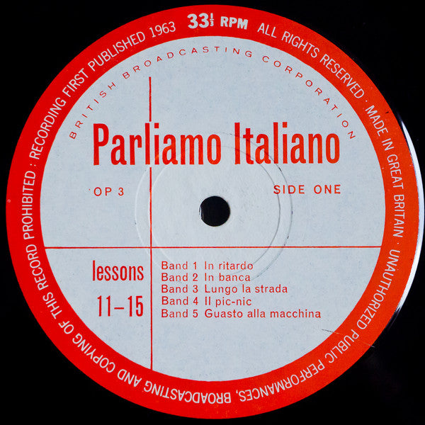 No Artist : Parliamo Italiano - Let's Speak Italian (Lessons 11-20) (LP)