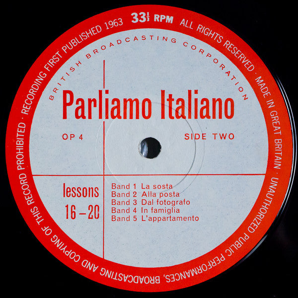 No Artist : Parliamo Italiano - Let's Speak Italian (Lessons 11-20) (LP)