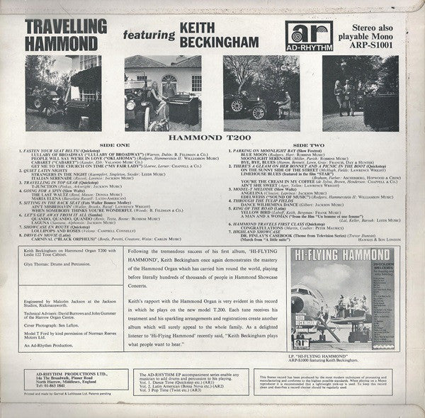 Keith Beckingham : Travelling Hammond  (LP)