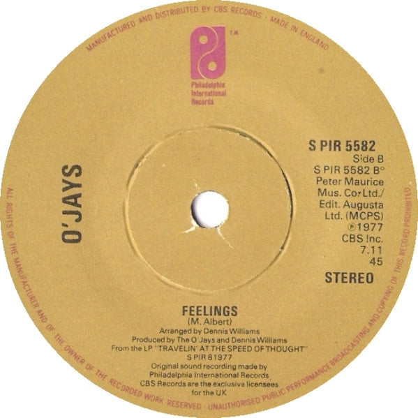 The O'Jays : We're All In This Thing Together (7")